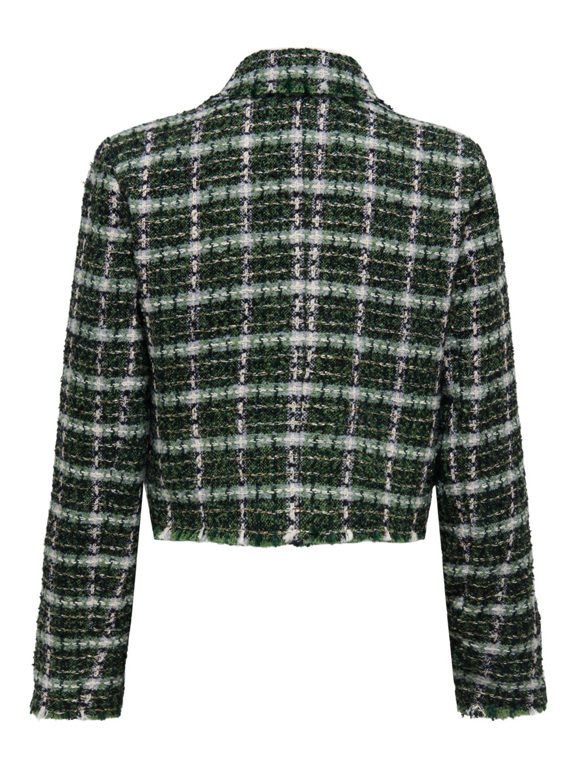 Cropped checked jacket