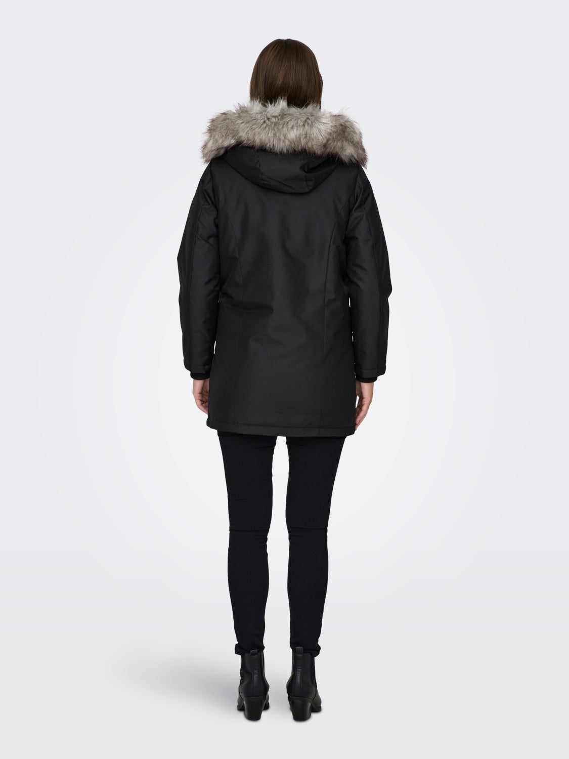 Hood with detachable faux fur edge Maternity Parka
