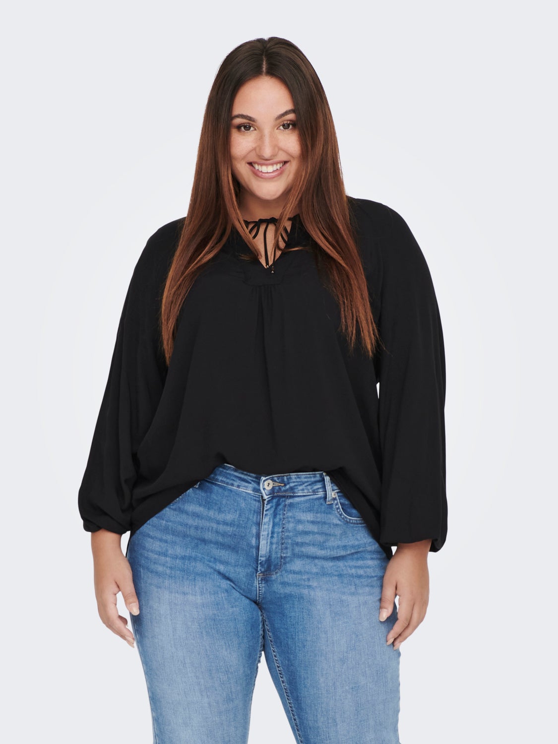 Curvy v-neck top