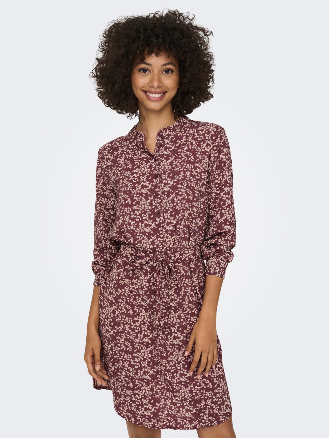 Regular Fit China Collar Short dress