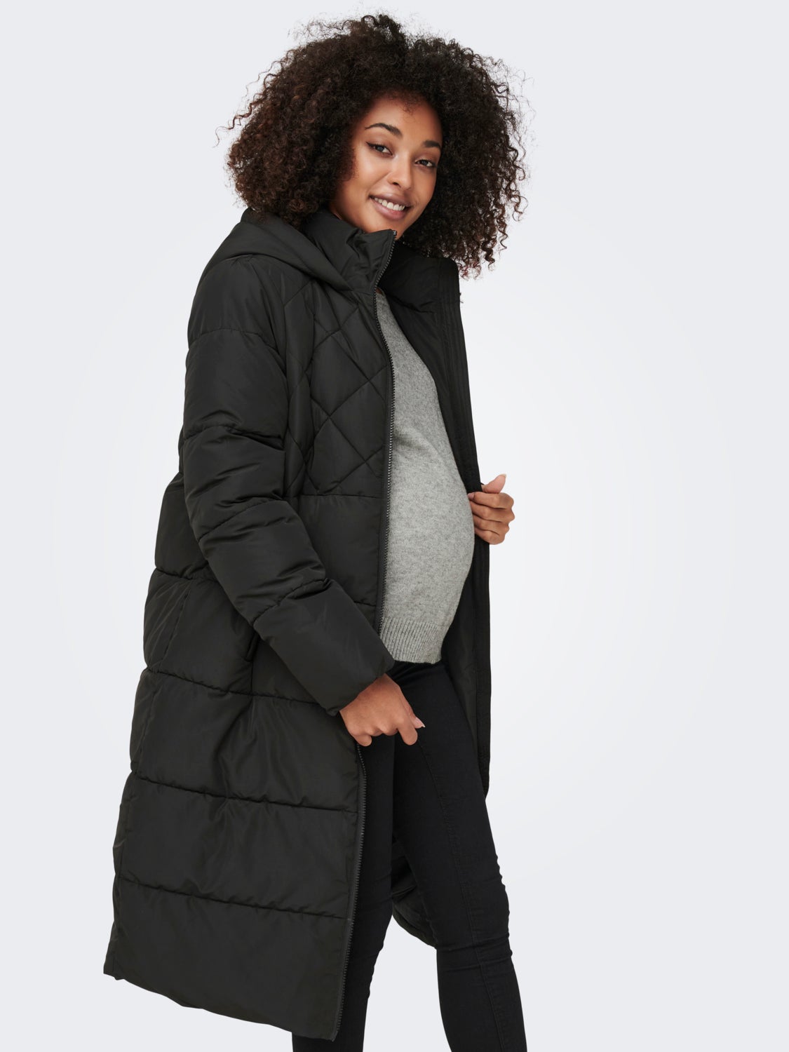 Mama quilted hood Coat