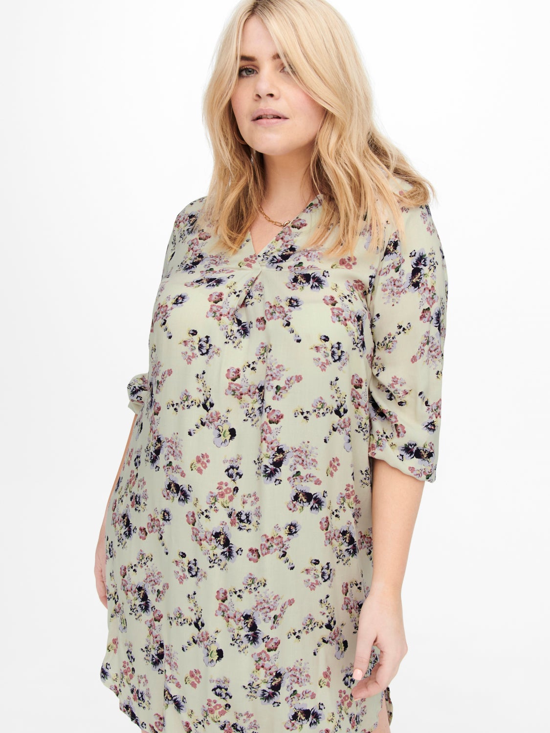 Curvy patterned viscose Tunic