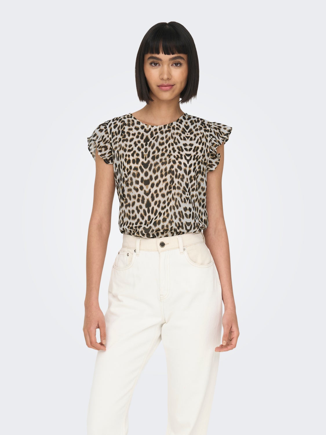 Frill detailed sleeveless top