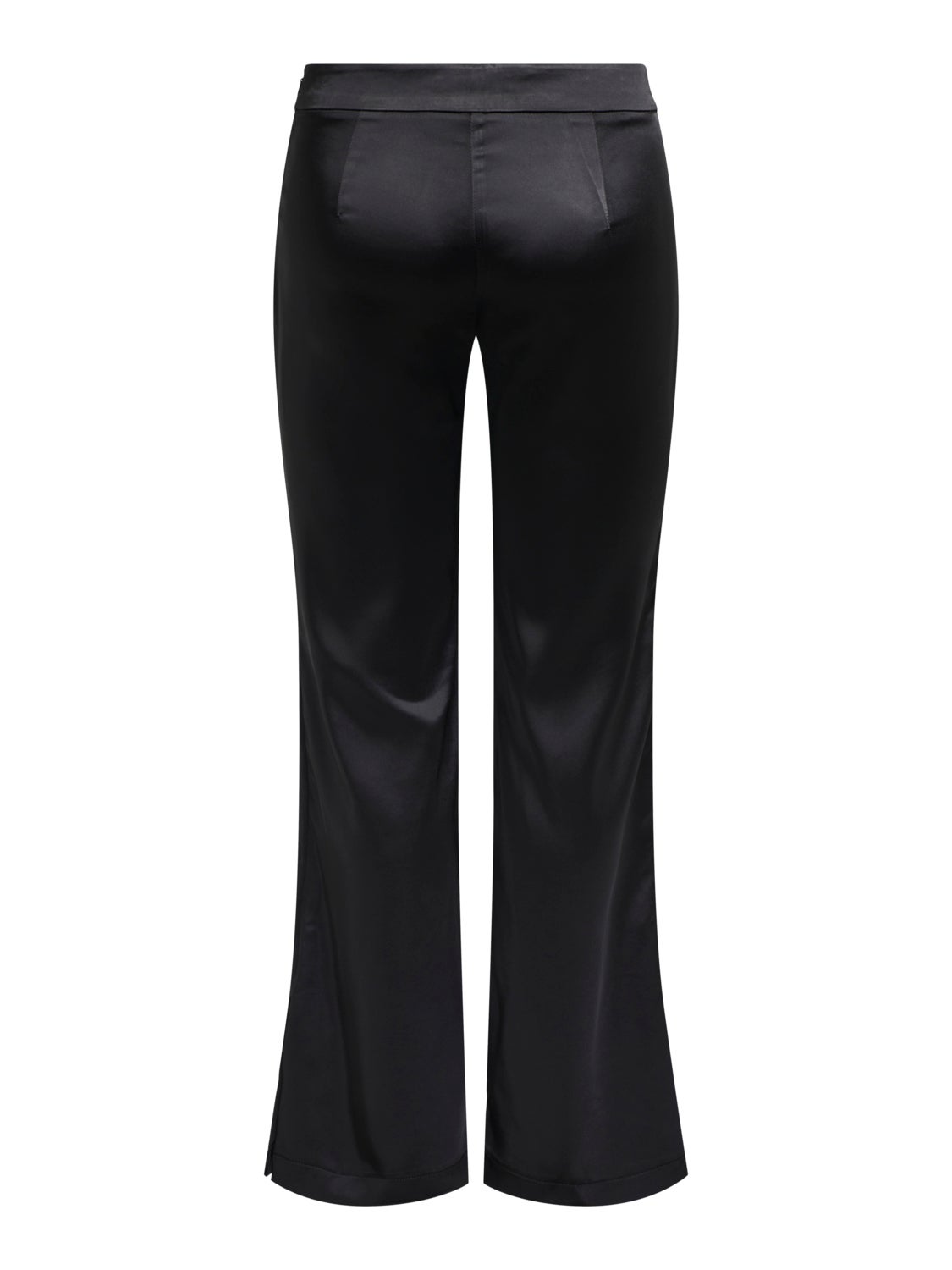 Mid Waist Flared Slit Trousers