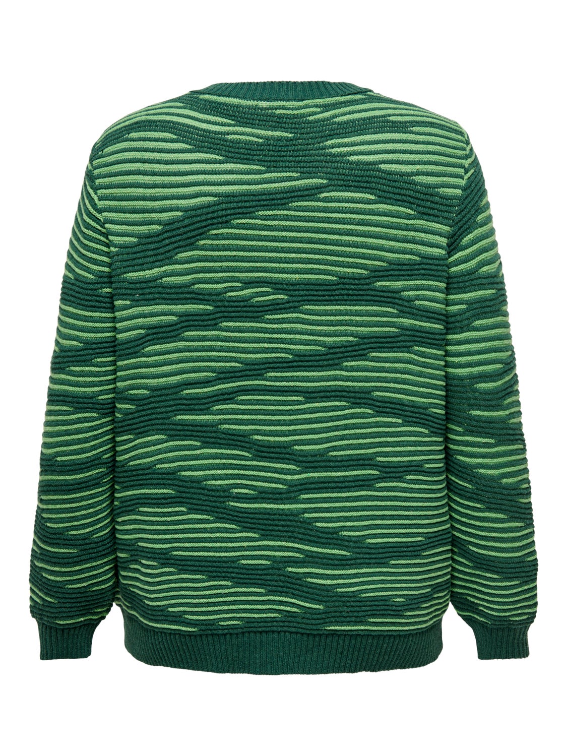 Curvy patterned knitted pullover