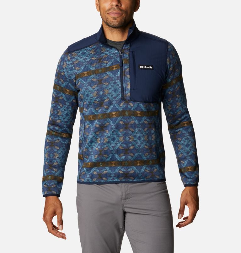 Columbi Men' Sweate Weather Fleec Printe Hal Zi Pullover