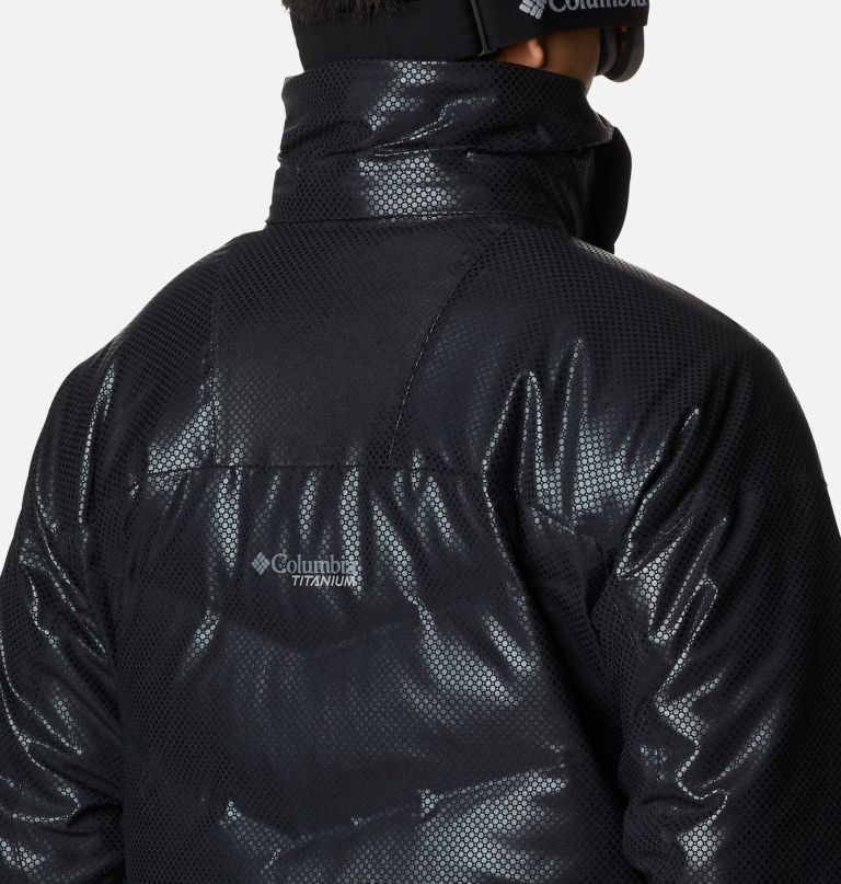 Columbi Men' Powde Keg Blac Dot Dow Jacket