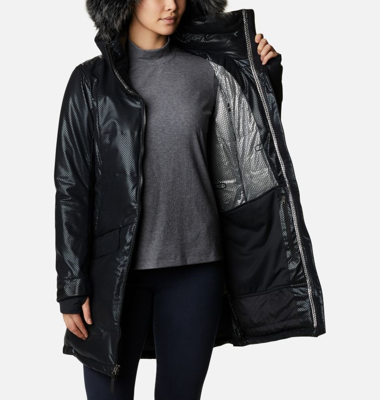 Columbi Women' Barret Spur I Blac Dot Dow Parka