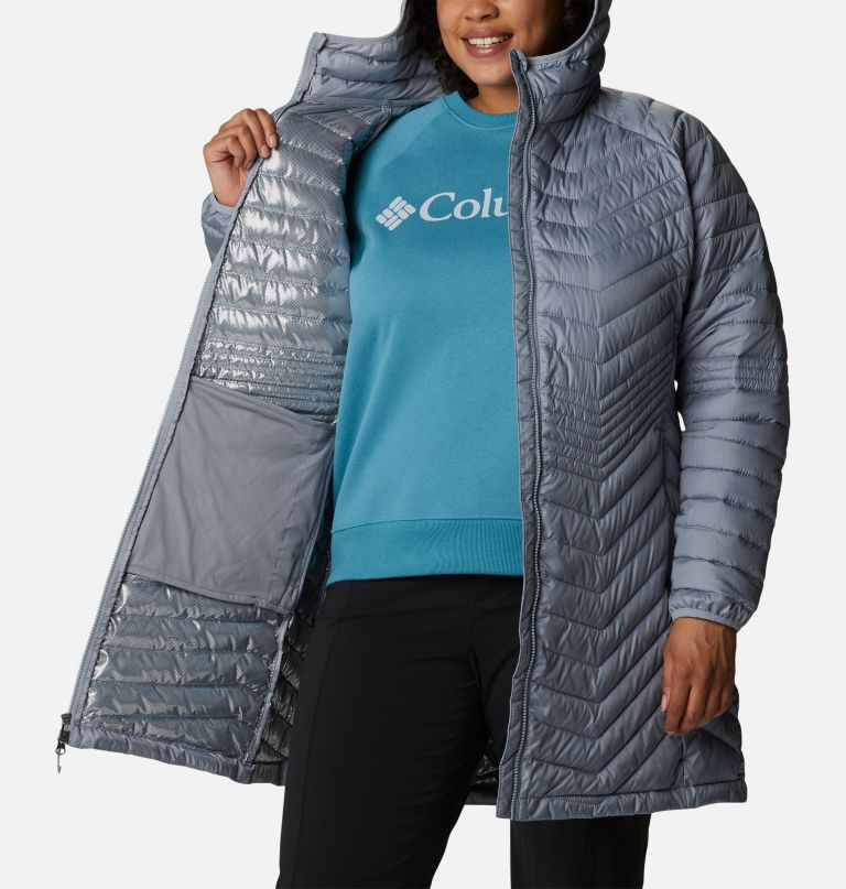 Columbi Women' Powde Lit Mi Jacke  Plu Size