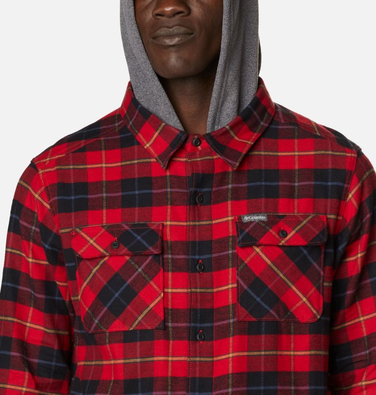 Columbi Men' Flar Gun Stretc Flanne Hoodie