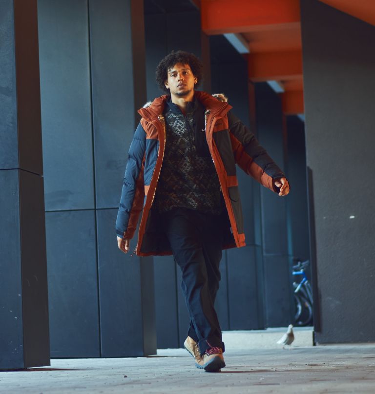 Columbi Men' Sweate Weather Fleec Printe Hal Zi Pullover