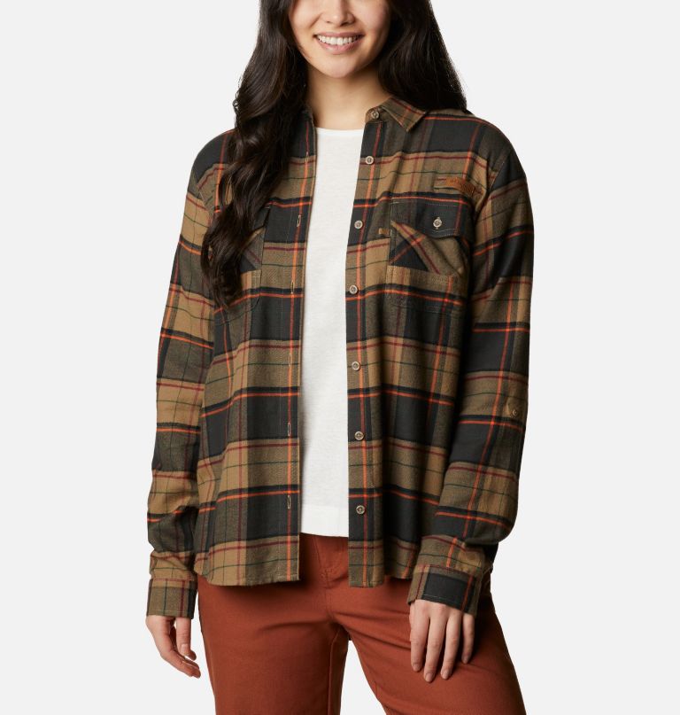 Columbi Women' PH Roughtail Lon Sleev Fiel Flannel