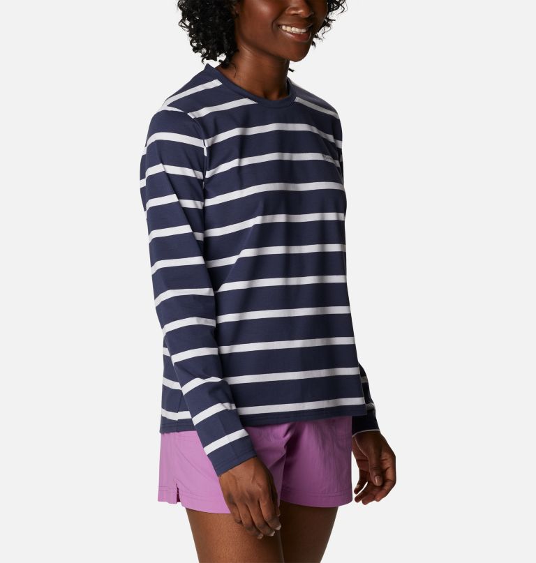 Columbi Women' Su Trek Patter Lon Sleev T-Shirt