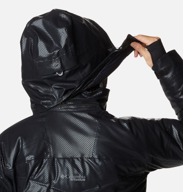 Columbi Men' Powde Keg Blac Dot Dow Jacket