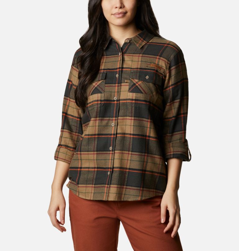 Columbi Women' PH Roughtail Lon Sleev Fiel Flannel