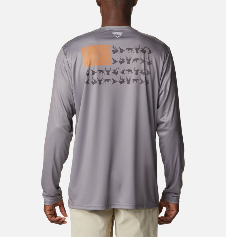 Columbi Men' PH Termina Shot Gam Fla Lon Sleev Shirt