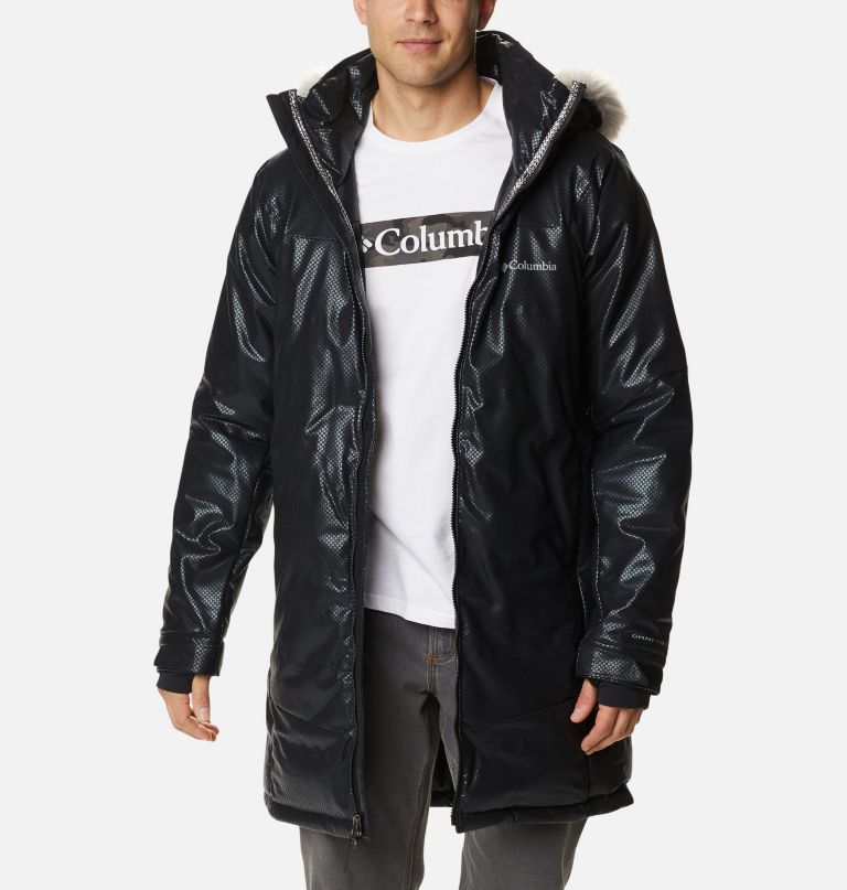 Columbi Men' Barret Spur I Blac Dot Dow Parka