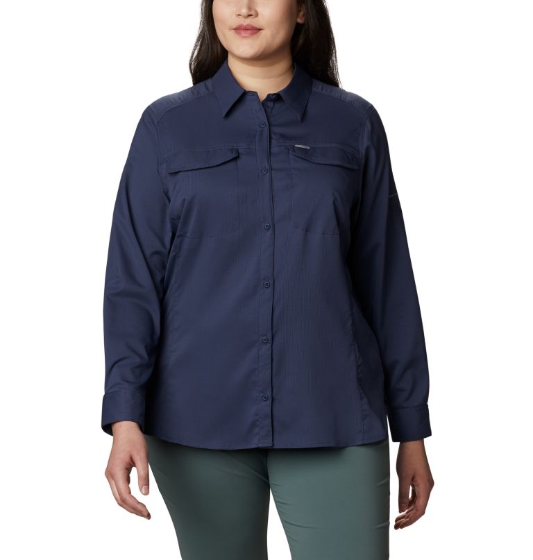 Columbi Women' Silve Ridge Lit Lon Sleev Shir  Plu Size