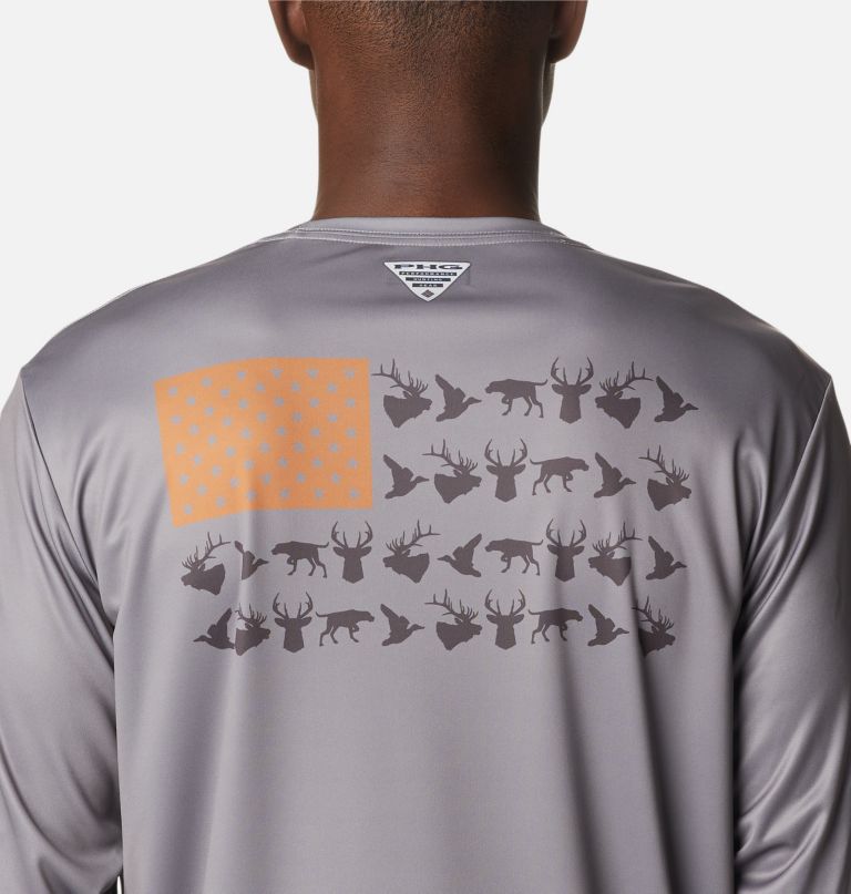 Columbi Men' PH Termina Shot Gam Fla Lon Sleev Shirt