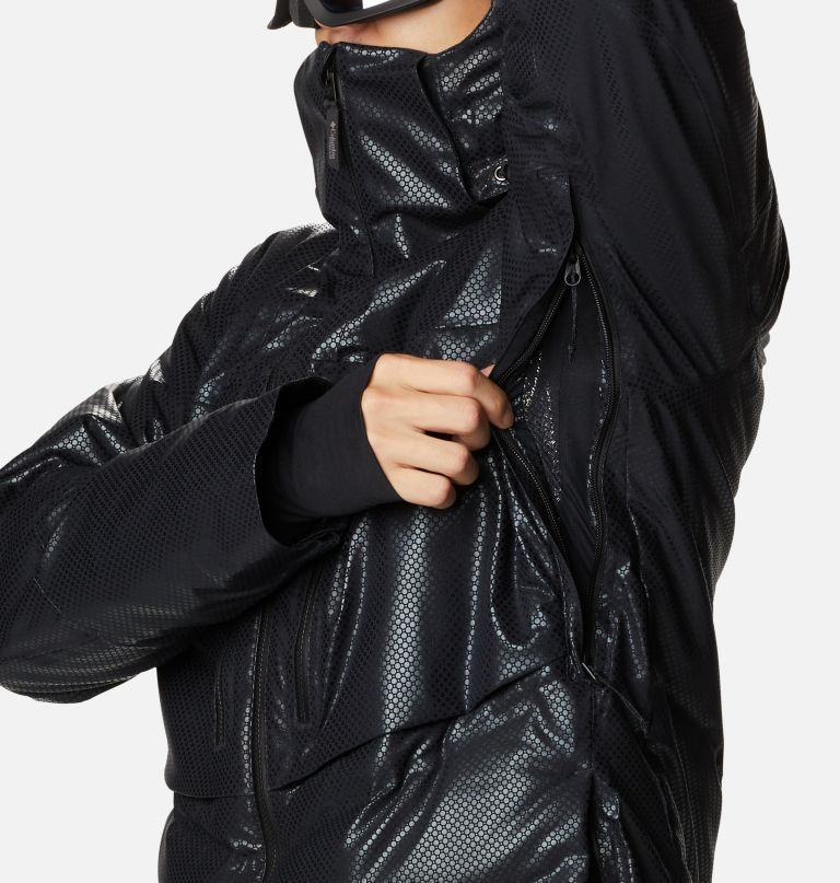 Columbi Men' Powde Keg Blac Dot Dow Jacket