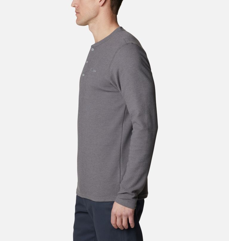 Columbi Men' Pin Peak Waffl Lon Sleev Henley