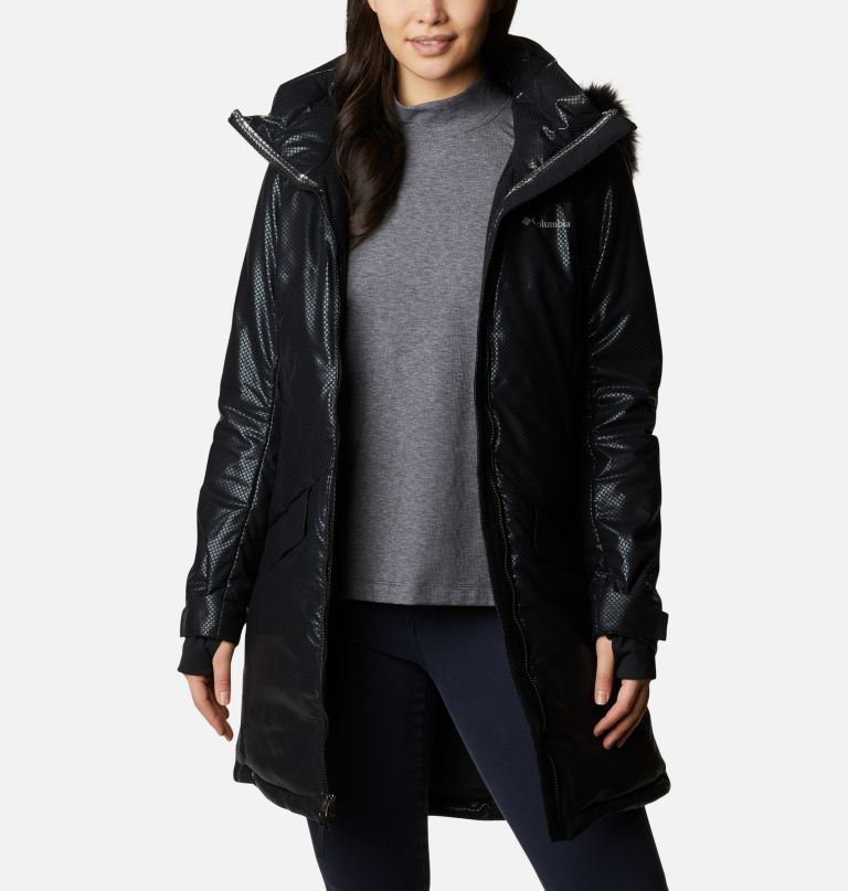 Columbi Women' Barret Spur I Blac Dot Dow Parka