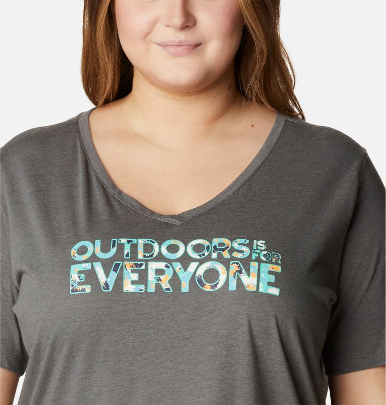 Columbi Women' Bluebir Day Relaxe V Nec Shir  Plu Size