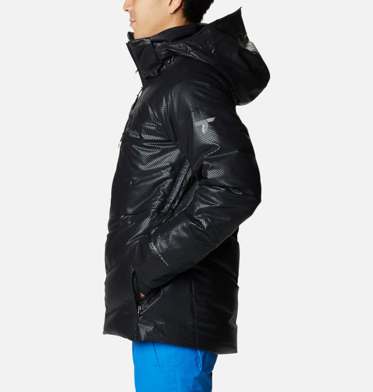 Columbi Men' Powde Keg Blac Dot Dow Jacket