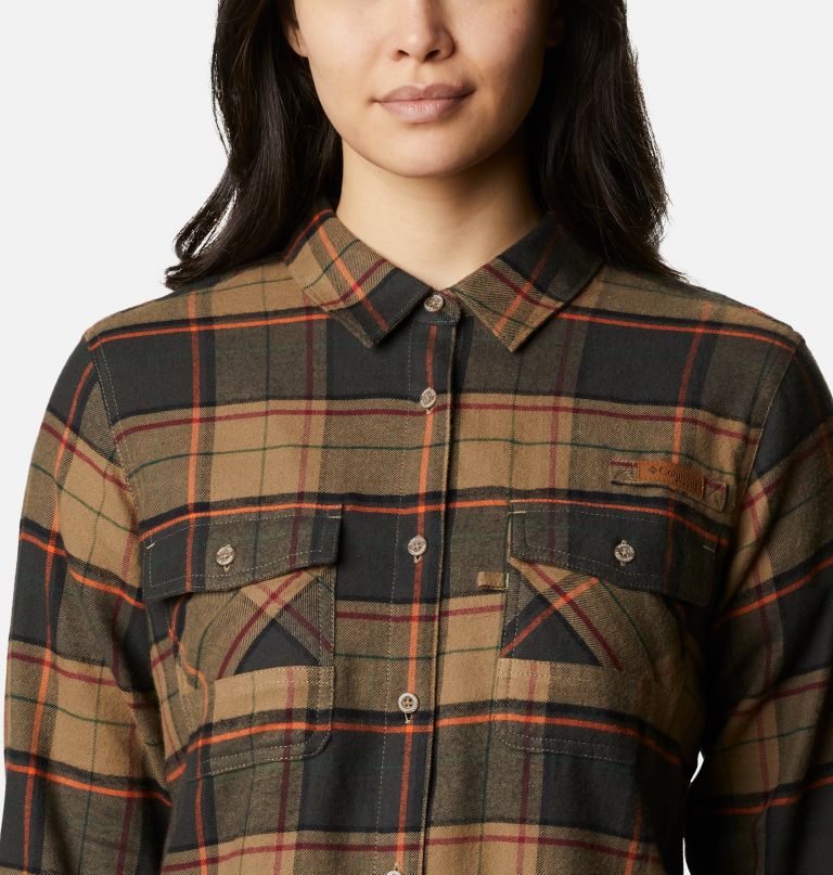 Columbi Women' PH Roughtail Lon Sleev Fiel Flannel