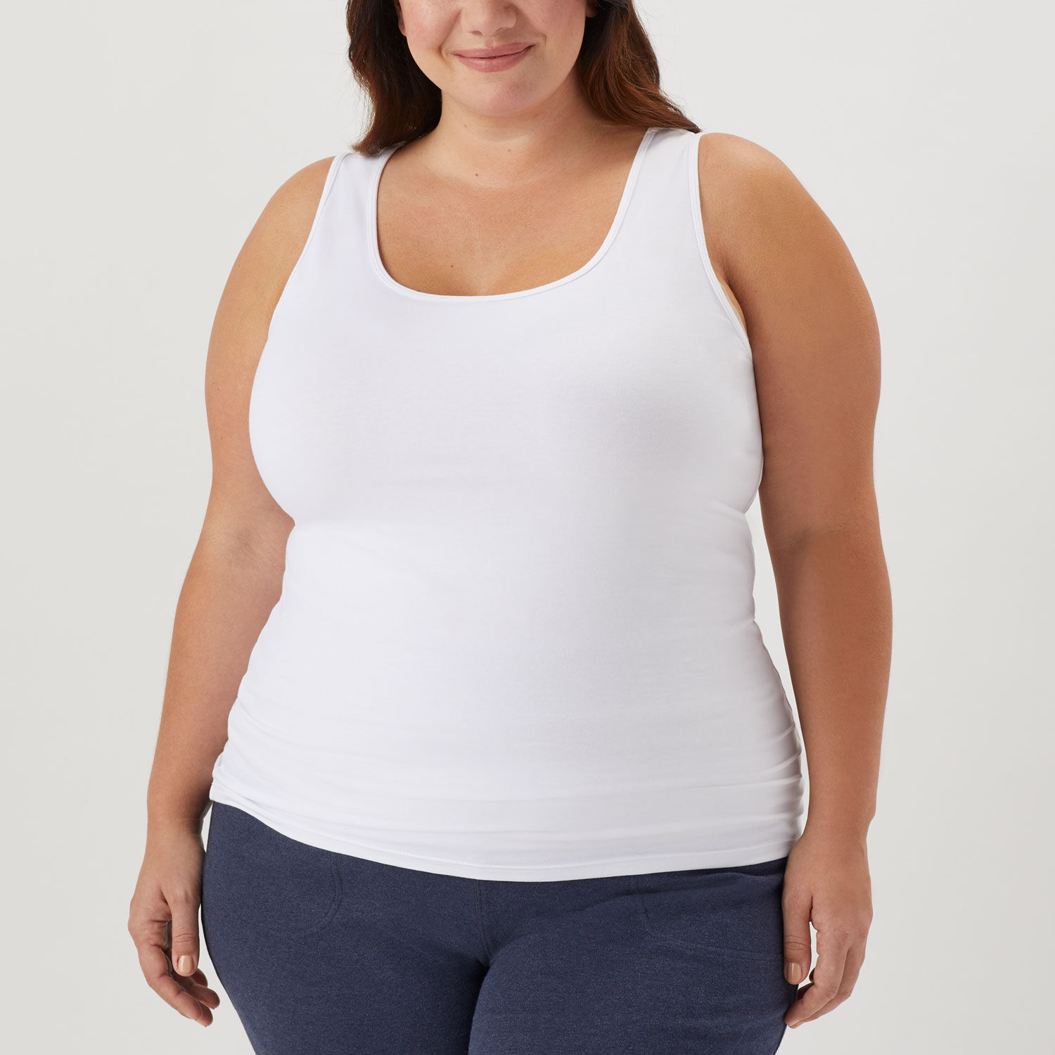 Women's Plus No-Yank Scoopneck Tank
