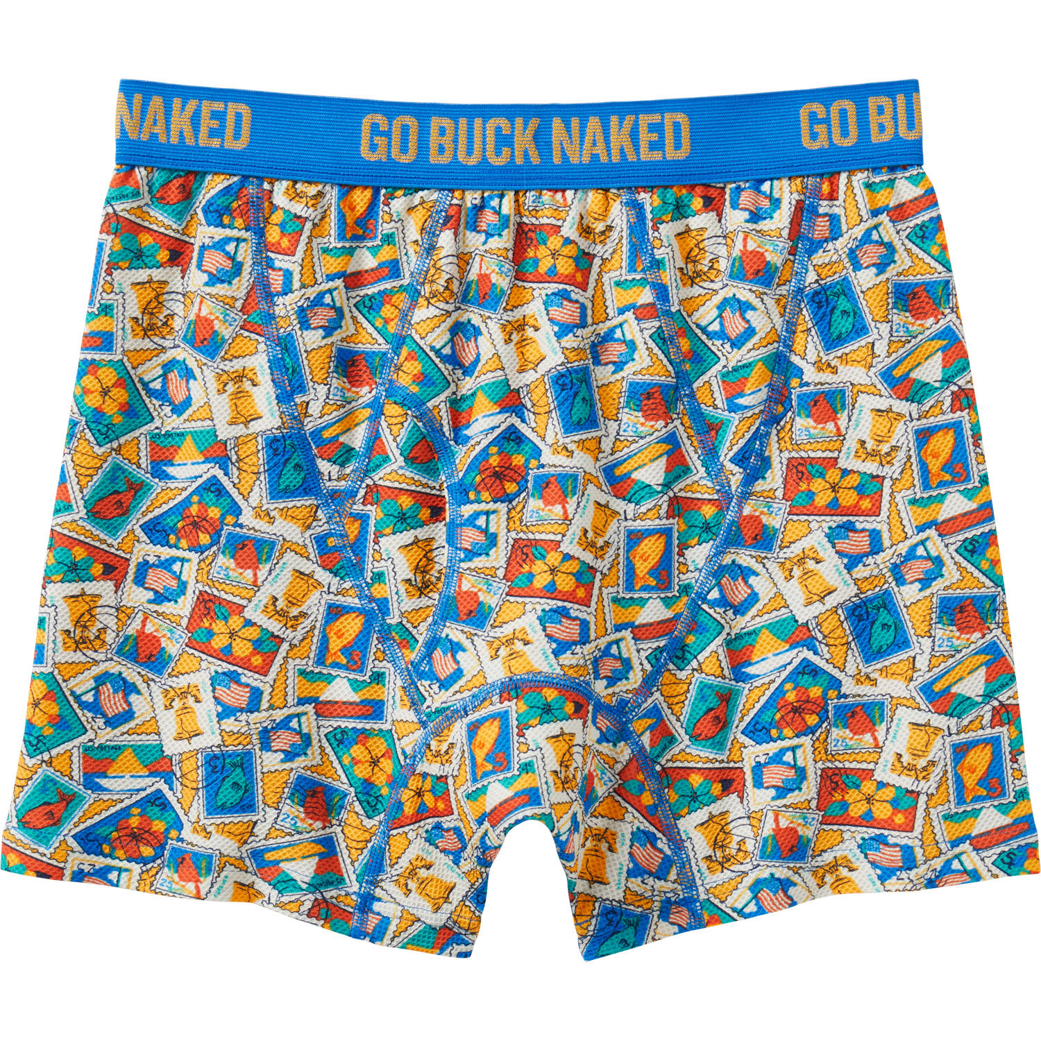 Men's Go Buck Naked Pattern Short Boxer Briefs