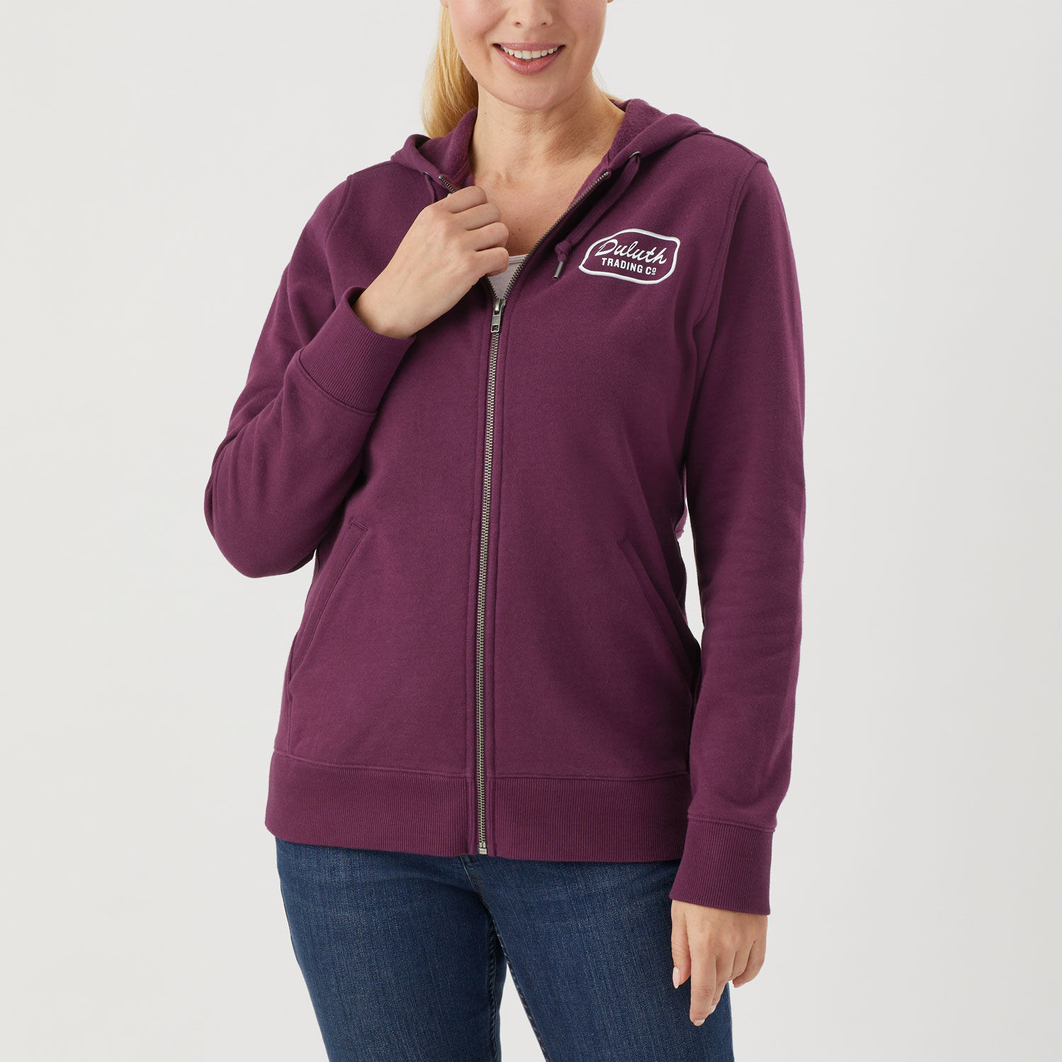 Women's Fleece Full Zip Logo Hoodie