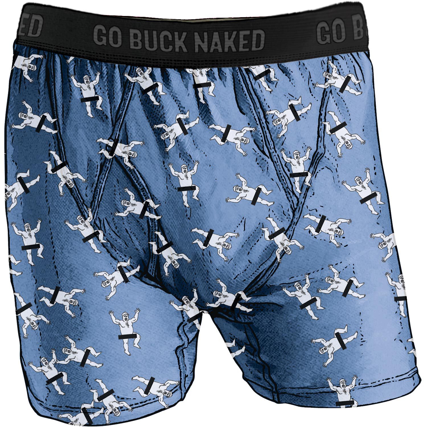 Men's Go Buck Naked Pattern Boxer Briefs