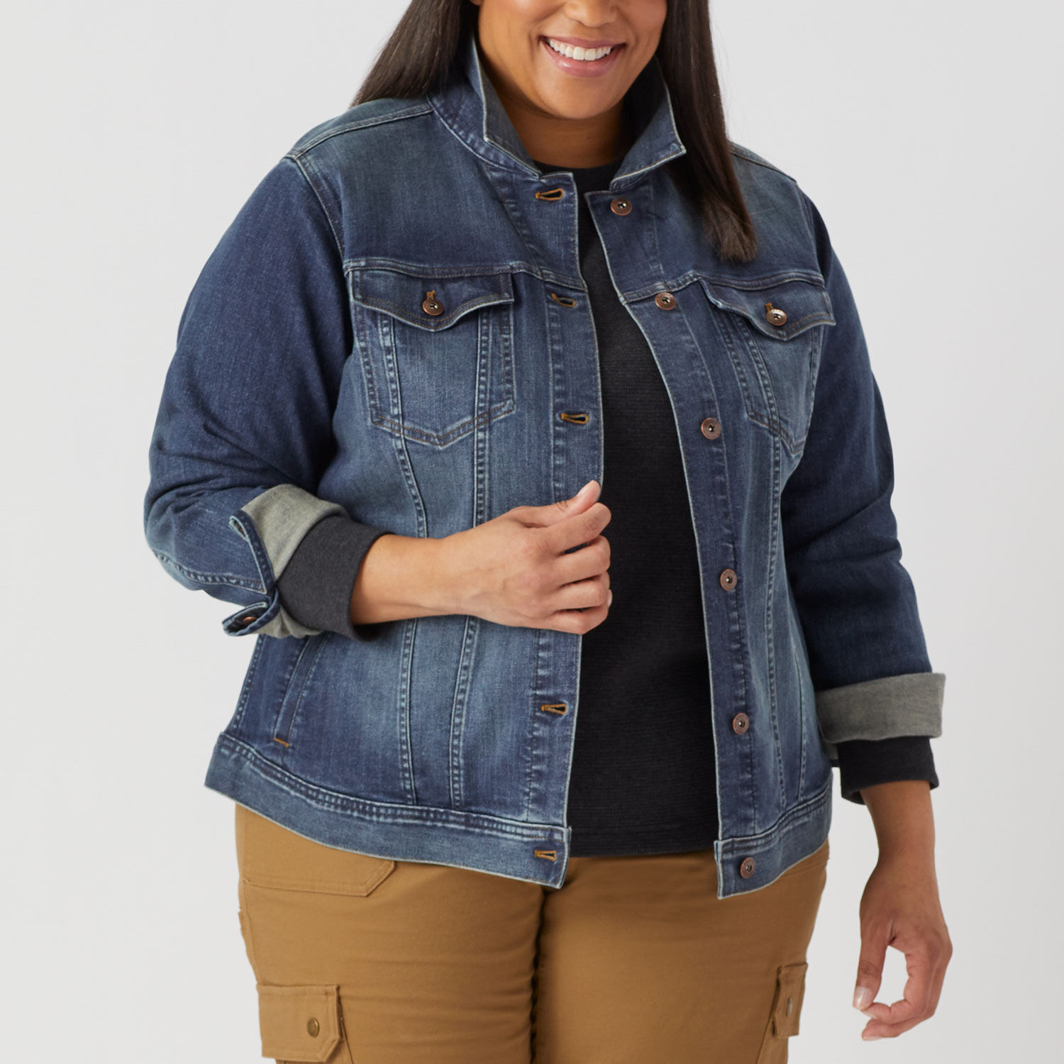 Women's Plus Daily Denim Jacket