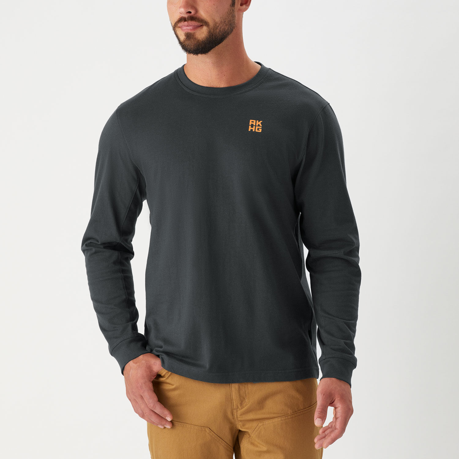 Men's AKHG Crosshaul Cotton Graphic Long Sleeve Crew
