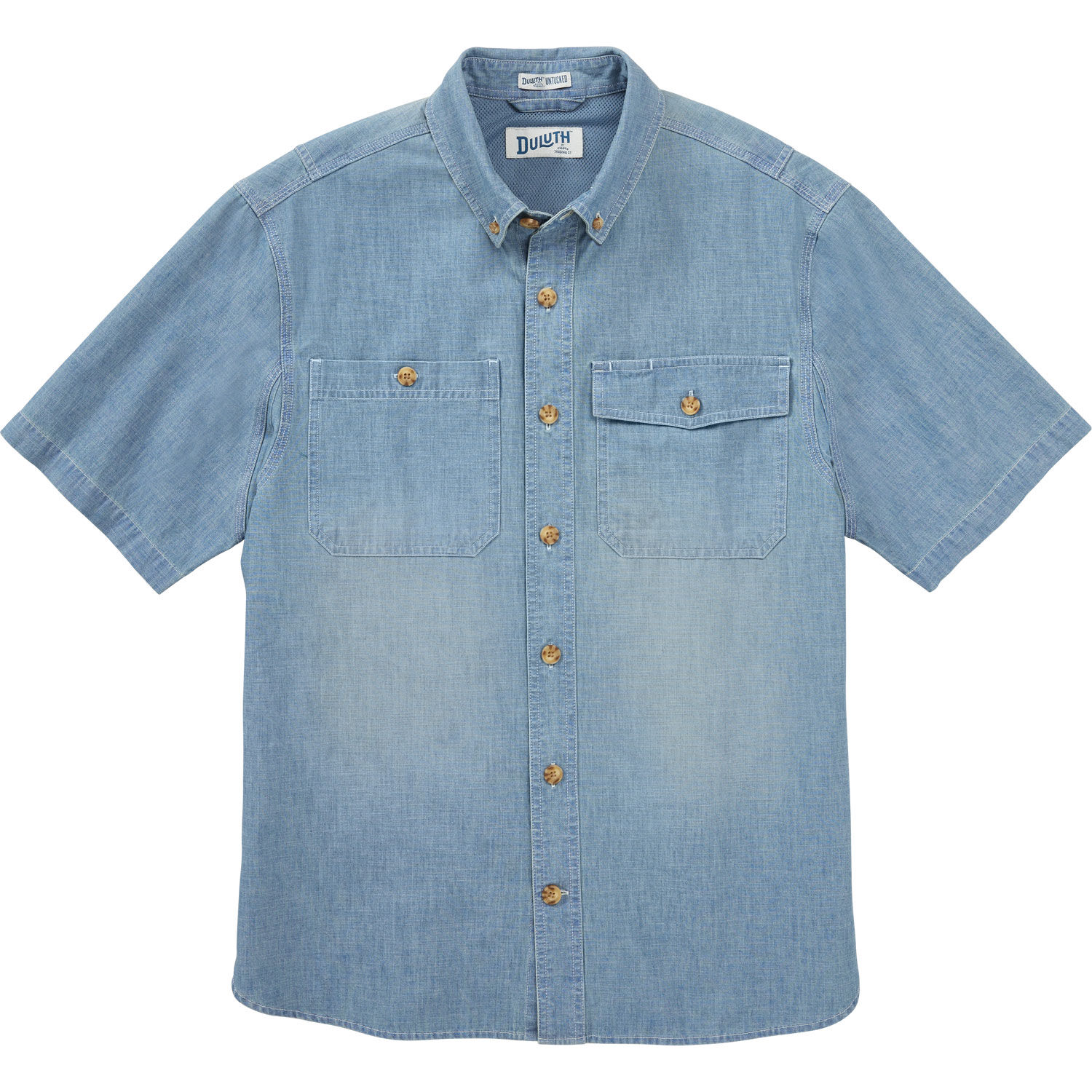 COOLMAX Chambray Standard Fit Short Sleeve Shirt