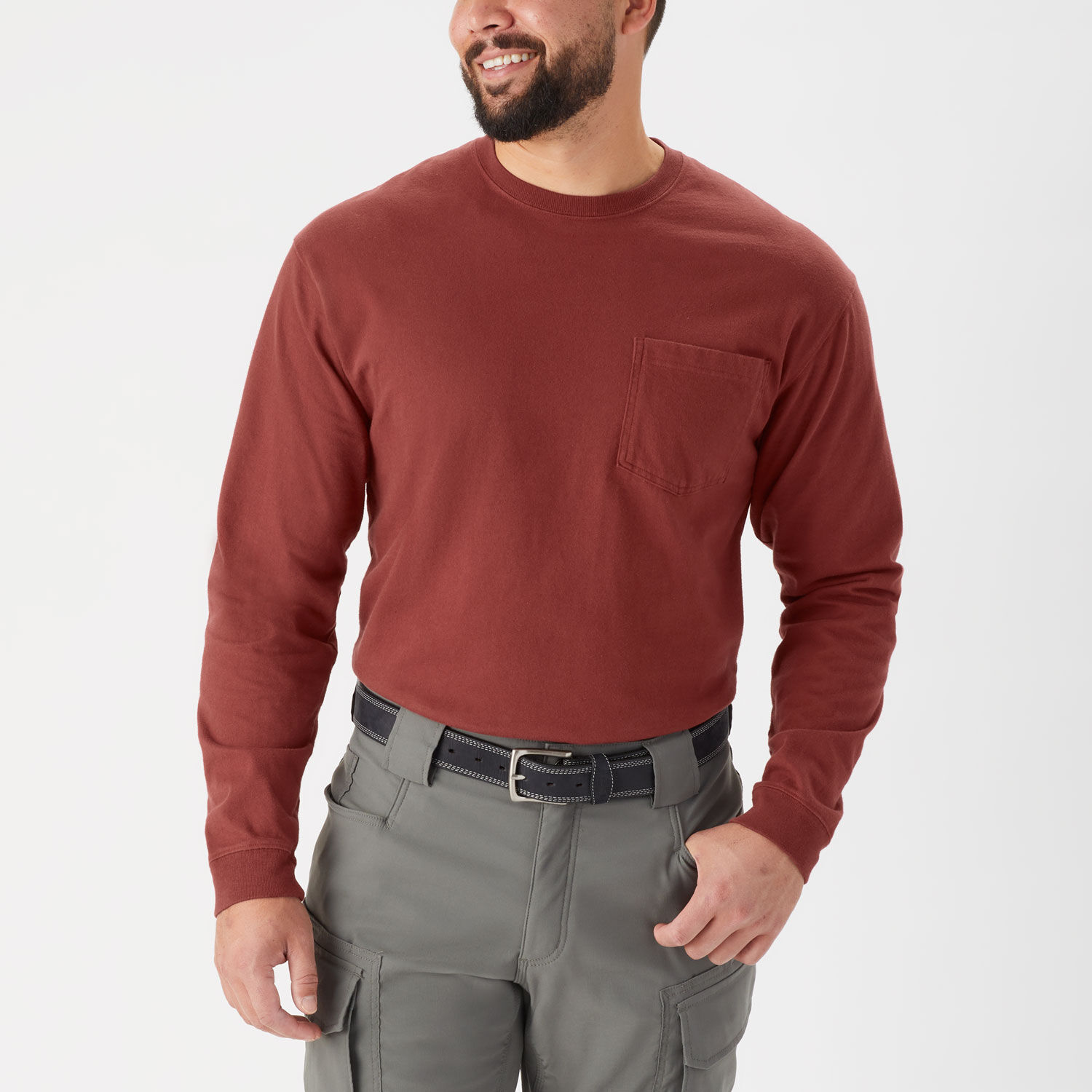 Men's Longtail T Long Sleeve T-Shirt with Pocket