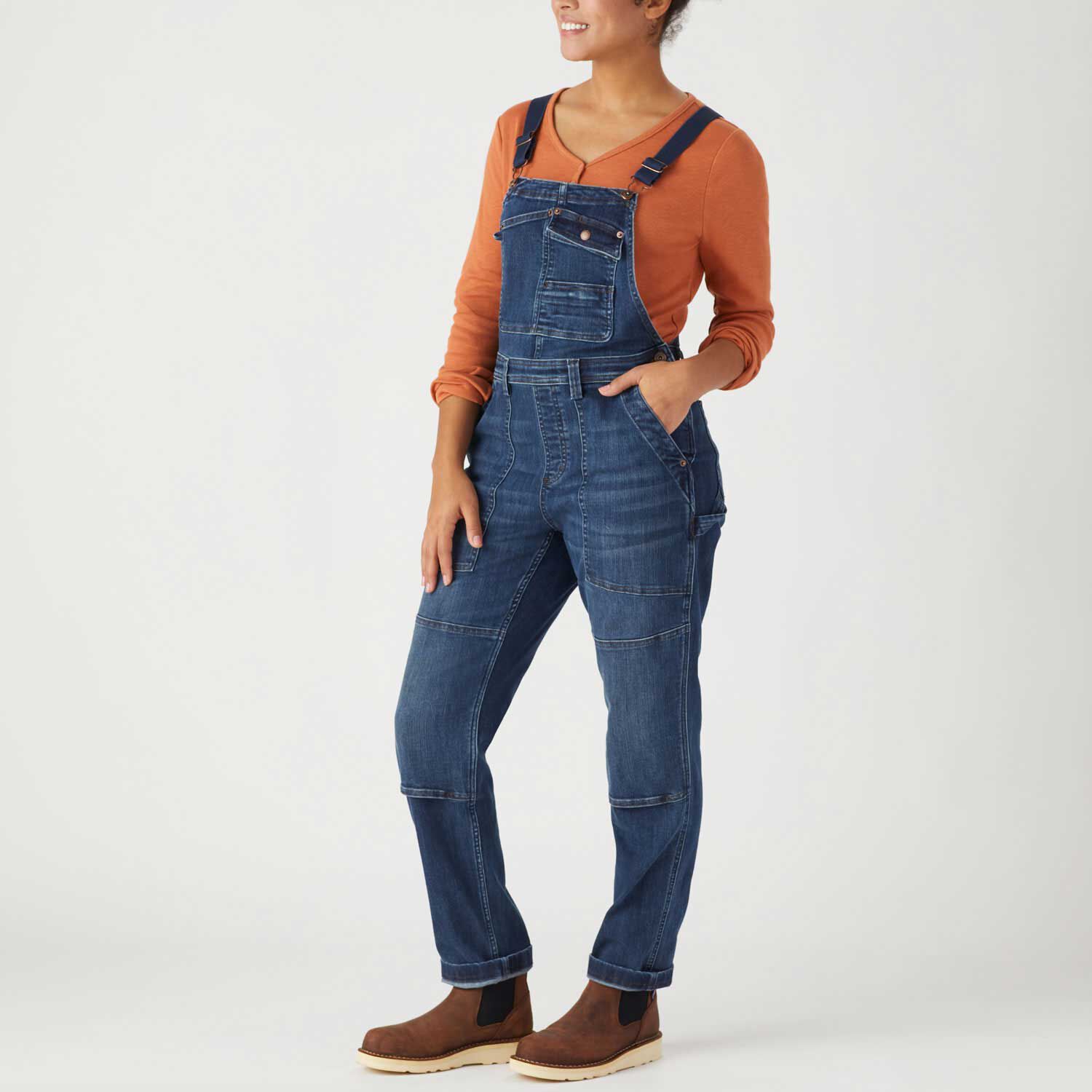 Women's Double Flex CoolMax Denim Overalls