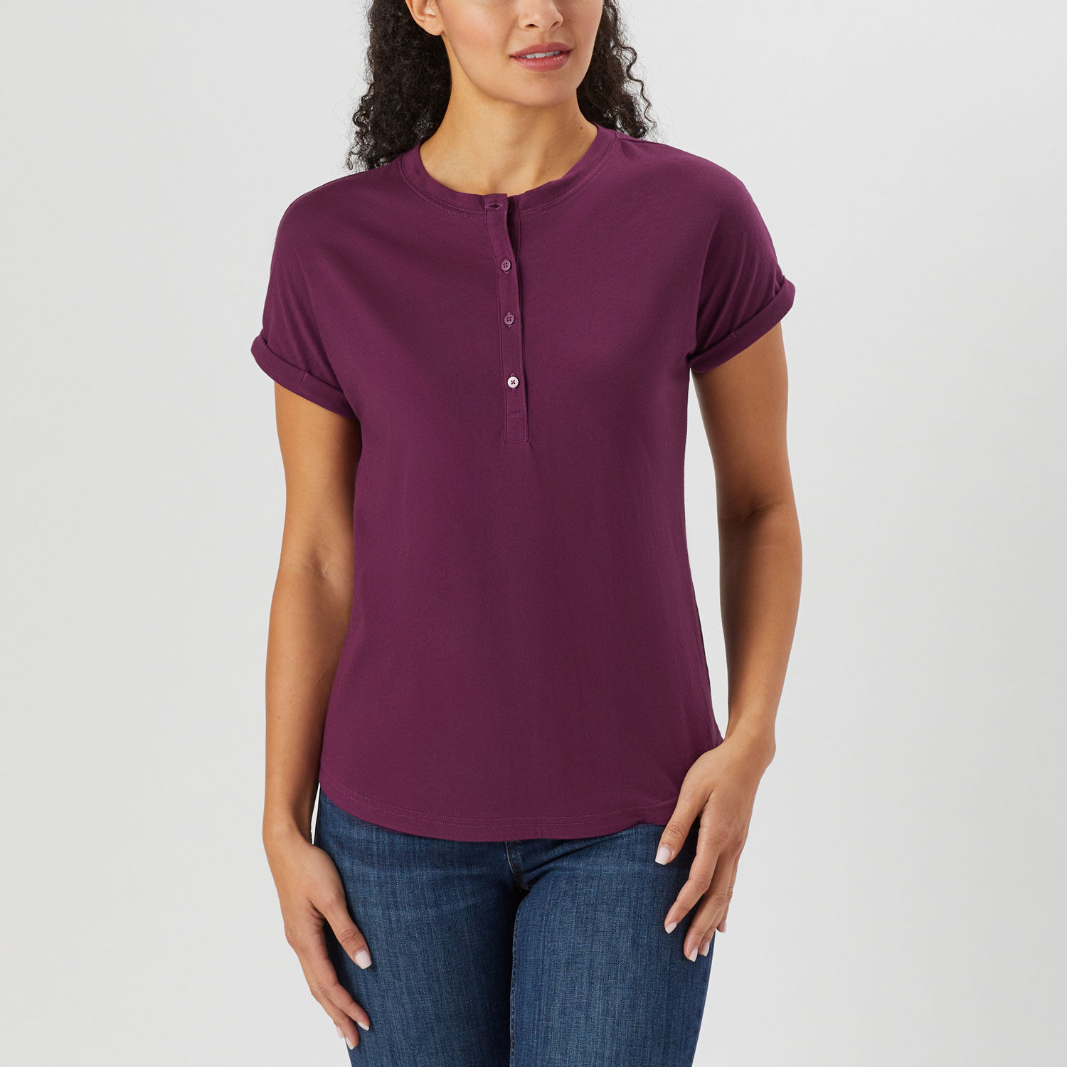 Women's Lightweight Short Sleeve Henley