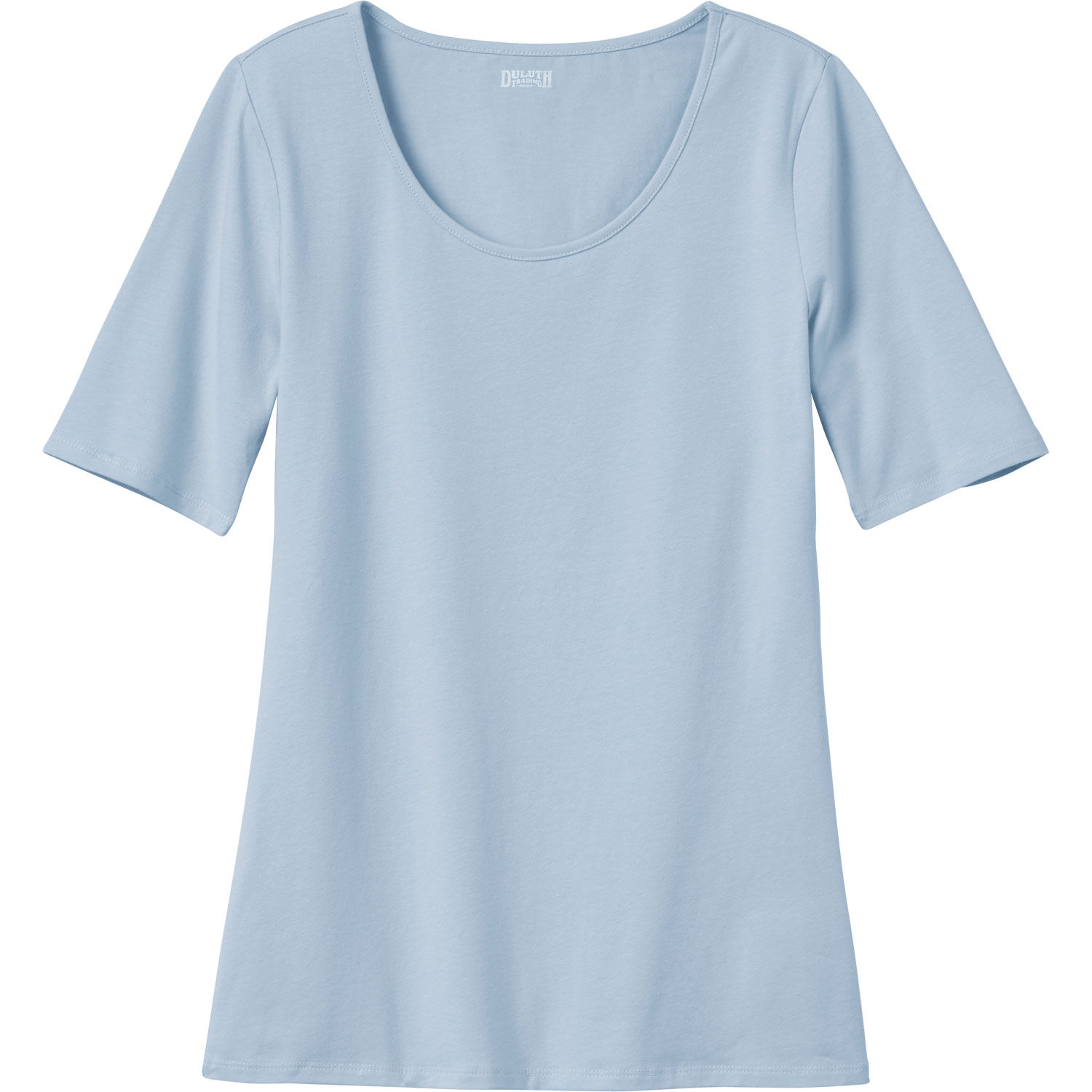 Women's No-Yank Scoopneck Elbow Sleeve T-Shirt