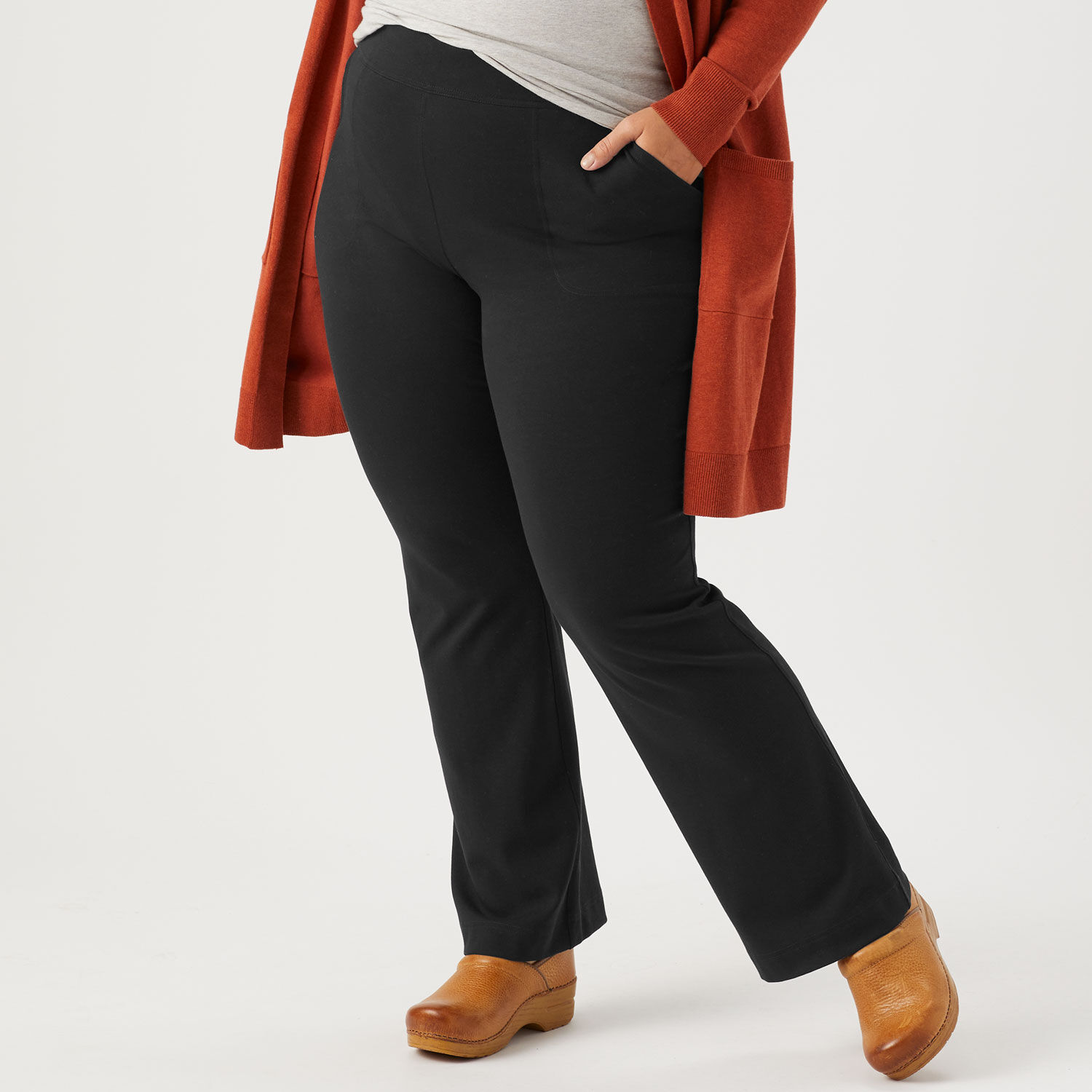 Women's Plus NoGA Naturale Cotton Knit Bootcut Pants