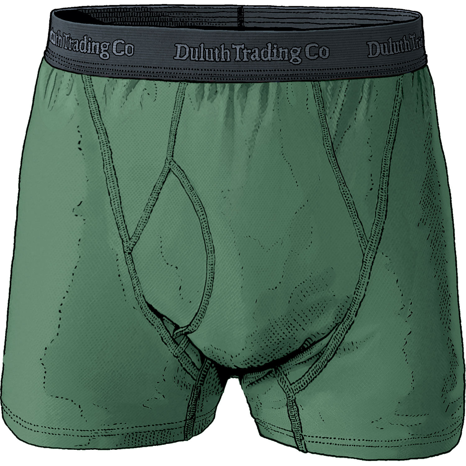 Men's Go Buck Naked Performance Short Boxer Briefs