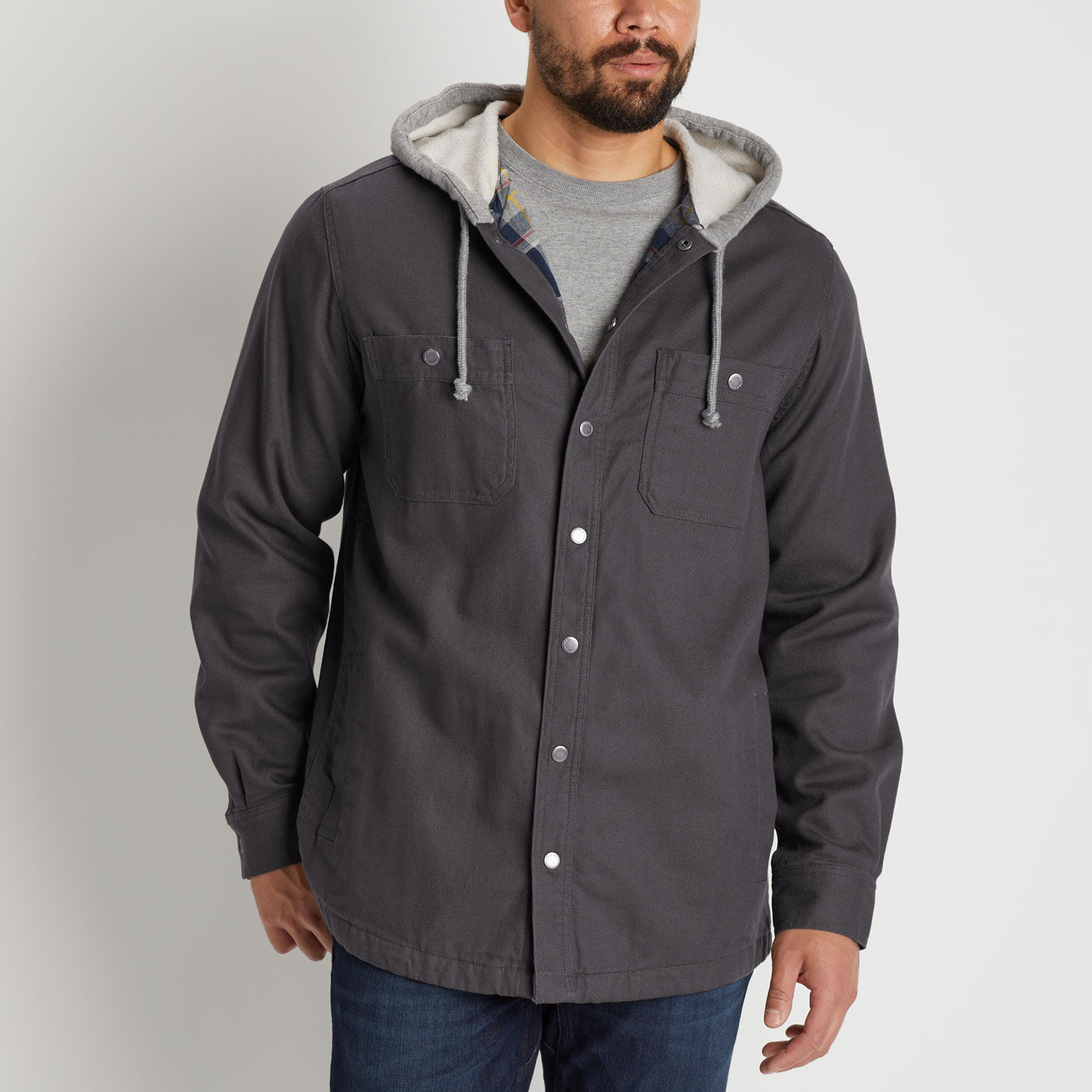 Men's Fire Hose Flannel-Lined Hooded Limber Jac