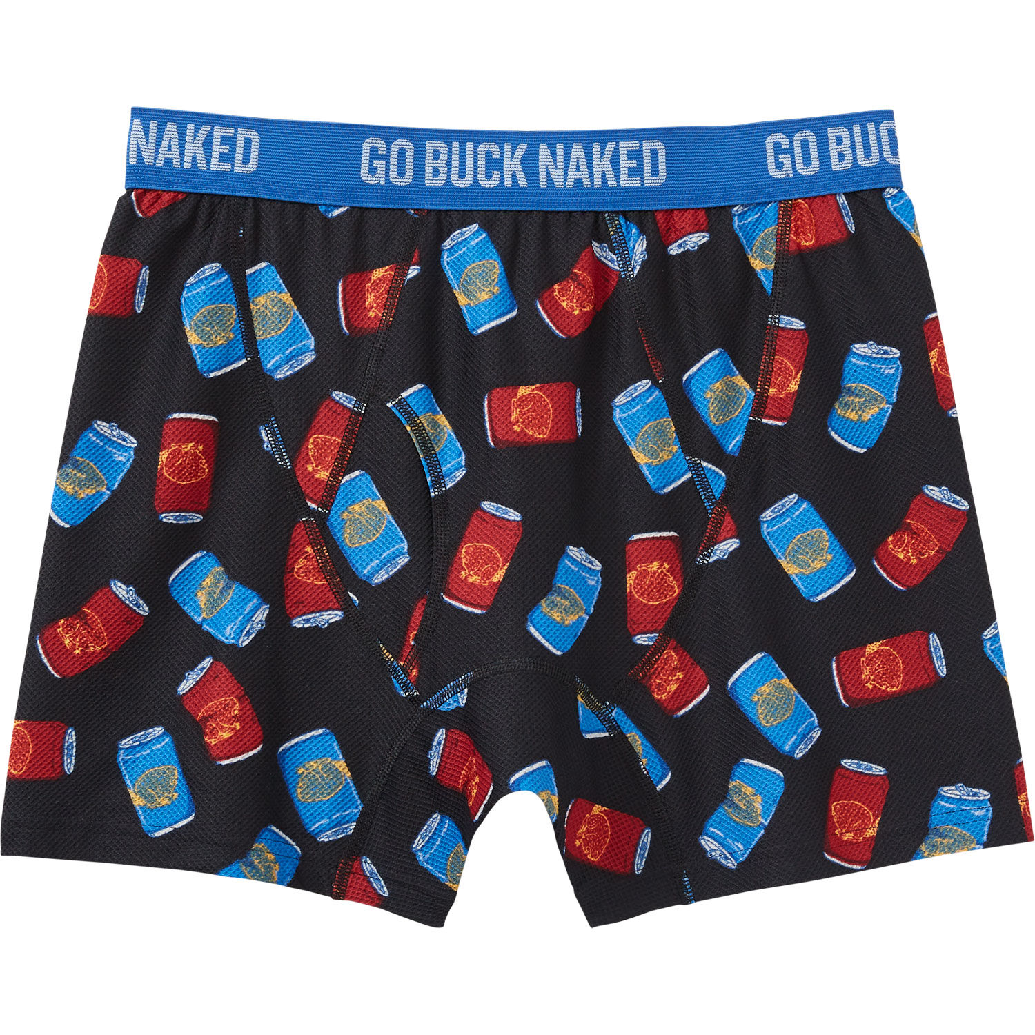 Men's Go Buck Naked Pattern Short Boxer Briefs