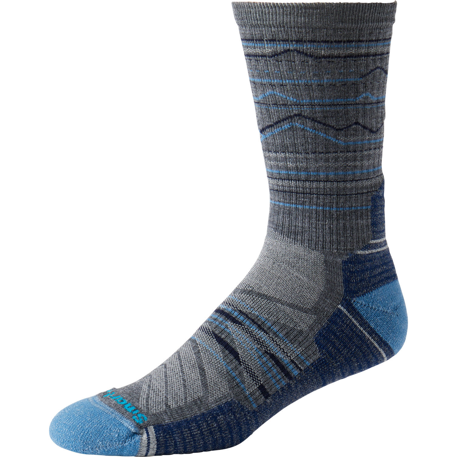 Men’s Smartwool Hike Mountain Range Pattern Crew Socks