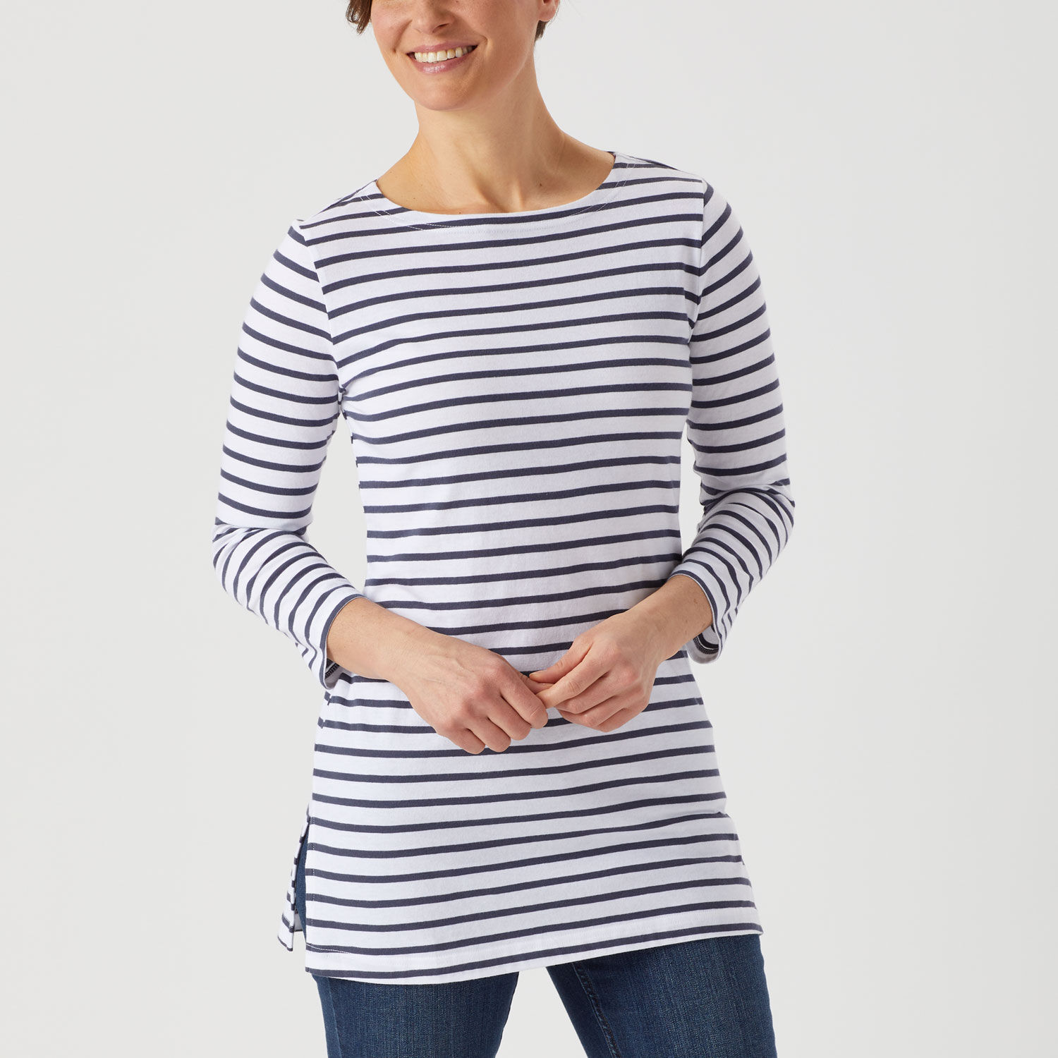 Women's Lightweight 3\u002F4 Sleeve Boatneck Tunic