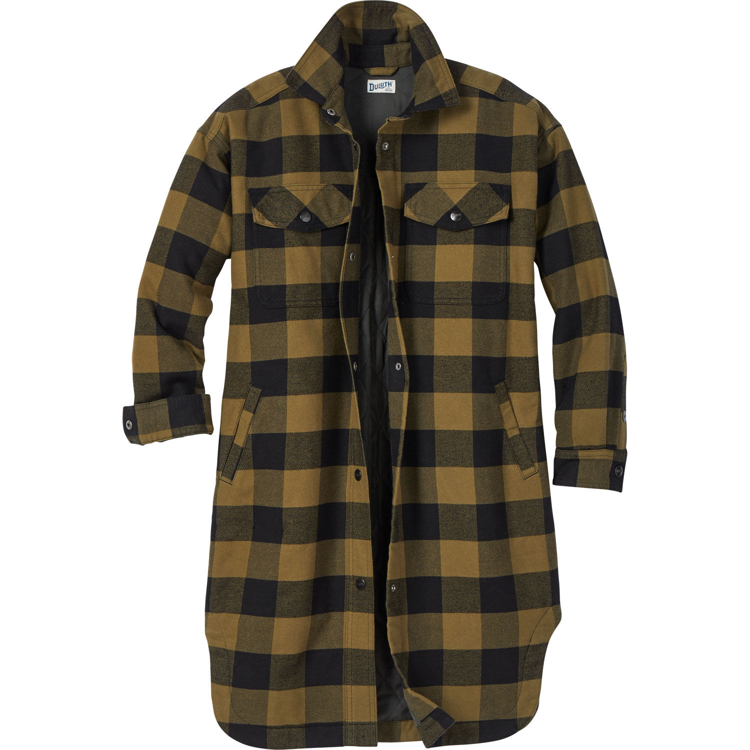 Women's Plus Folklore Flannel Insulated Duster