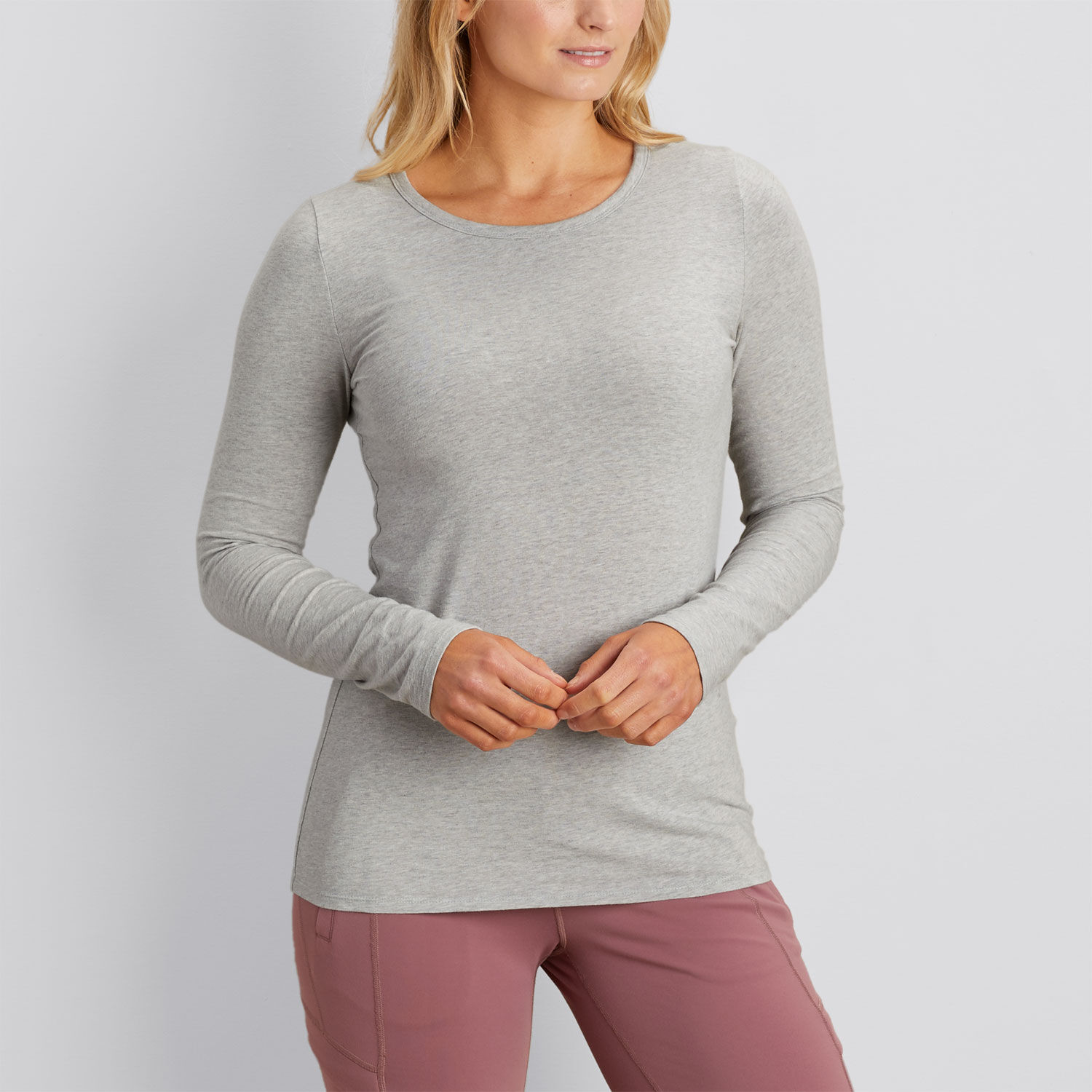 Women's No-Yank Long Sleeve Scoopneck T-Shirt