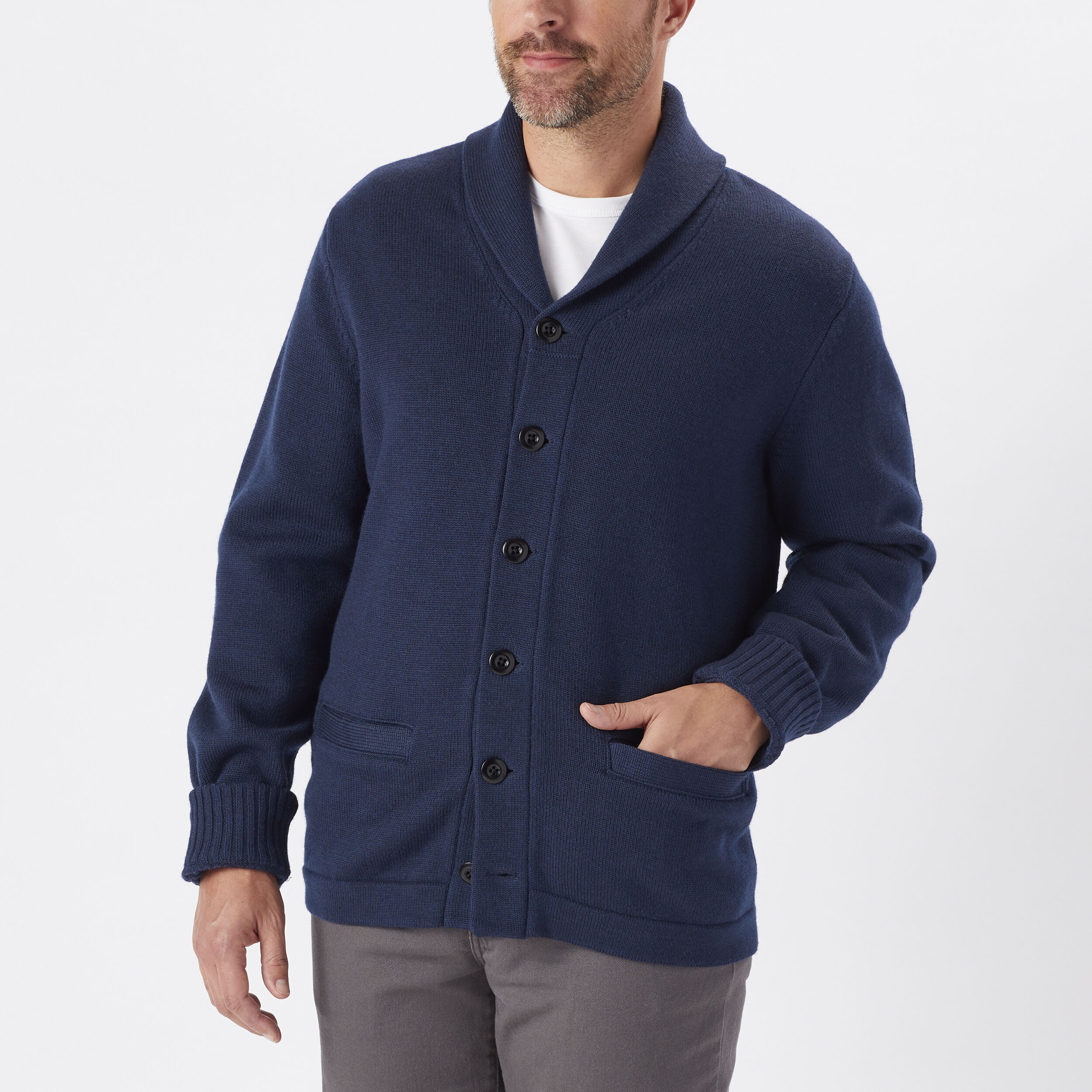 Men's Best Made Merino Wool Shawl Collar Sweater
