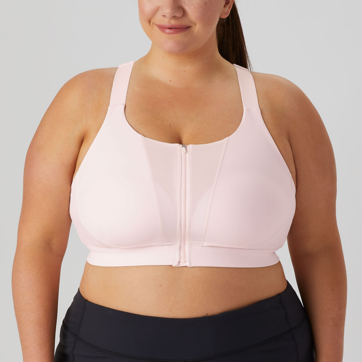 Women's Plus Adjustabust High Impact Zip-Front Bra